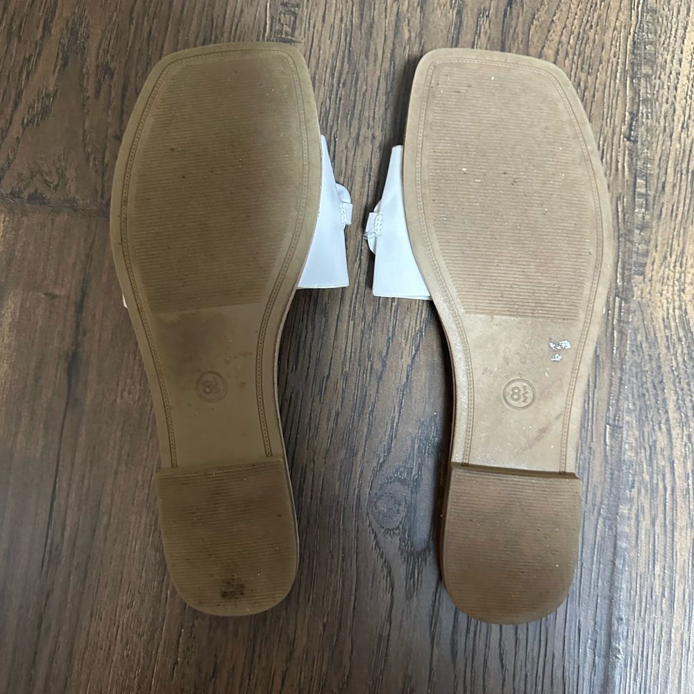 A New Day Women's White Slide Sandals - Size 8.5 - Picture 3 of 3